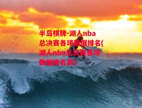 半岛棋牌-湖人nba总决赛各项数据排名(湖人nba总决赛各项数据排名表)